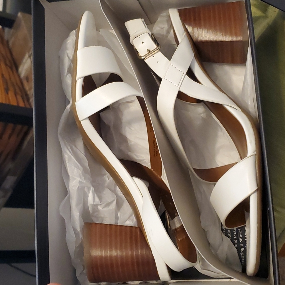 White sandals